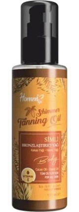 Hommlife E Vitaminli Simli Hızlı 50 Faktör Vücut İçin Bronzlaştırıcı Yağ 100 ml