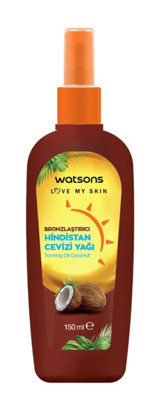 Watsons Love My Skin Hindistan Cevizi Yağı Hızlı Vücut İçin Bronzlaştırıcı Yağ 150 ml
