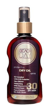 Beach A Vitamini Simli Hızlı 30 Faktör Vücut - Yüz İçin Güneşsiz Bronzlaştırıcı Yağ 150 ml