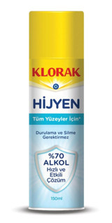 Klorak Hijyen Yüzey Spreyi Yüzey Temizleyici 150 ml