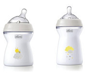 Chicco Natural Feeling Polipropilen Desenli Şeffaf Biberon 250 + 330 ml