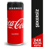 Coca Cola Şekersiz Kutu Kola 330 ml 24 Adet