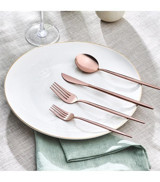 Apricot Faro 24 Parça 6 Kişilik Çatal Kaşık Bıçak Takımı Rose Gold