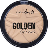 Lovely Golden Glow No 1 Karma ve Yağlı Ciltler İçin Yağsız Işıltılı Kompakt Pudra