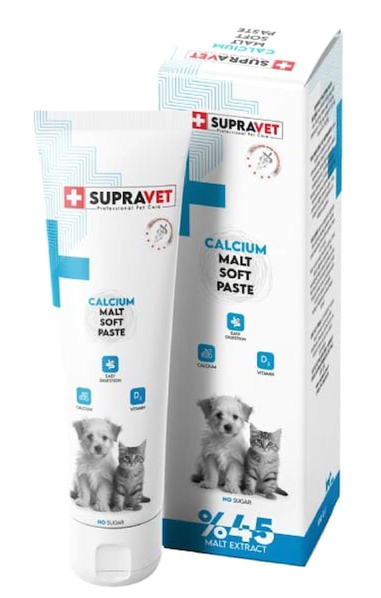 Supravet Kalsiyum Malt D Vitamini Gelişim Destekleyici Yetişkin Kedi Vitamini Macun 100 gr