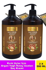 Naturix Saç Uzatan Argan Yağı Saç Kremi 2 x 500 ml