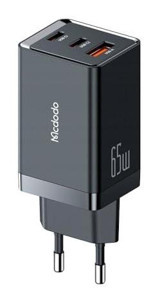 Mcdodo CH-1542 Universal Type-C-Universal Kablolu 65 W Çoklu Hızlı Şarj Aleti Siyah