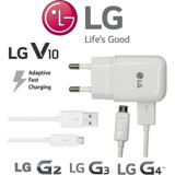 Lg V10 Universal USB Kablolu Hızlı Şarj Aleti Beyaz