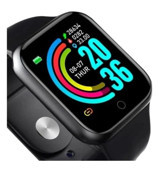 Piranha 9919 Tansiyon Ölçen Unisex Kare 44 mm Siyah Akıllı Saat