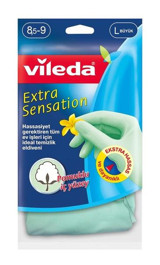Vileda Extra Sensation Yeşil Large 1 Çift Temizlik Eldiveni