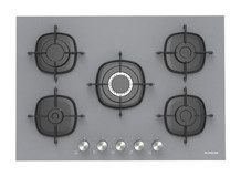 Silverline CS5622S01 Gri Cam 5 Gözlü Wok Gözü Gazlı Ankastre Ocak