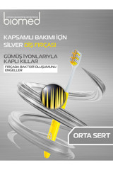 Biomed Gümüş Iyonlarıyla Kaplı Orta Manuel Diş Fırçası Çok Renkli