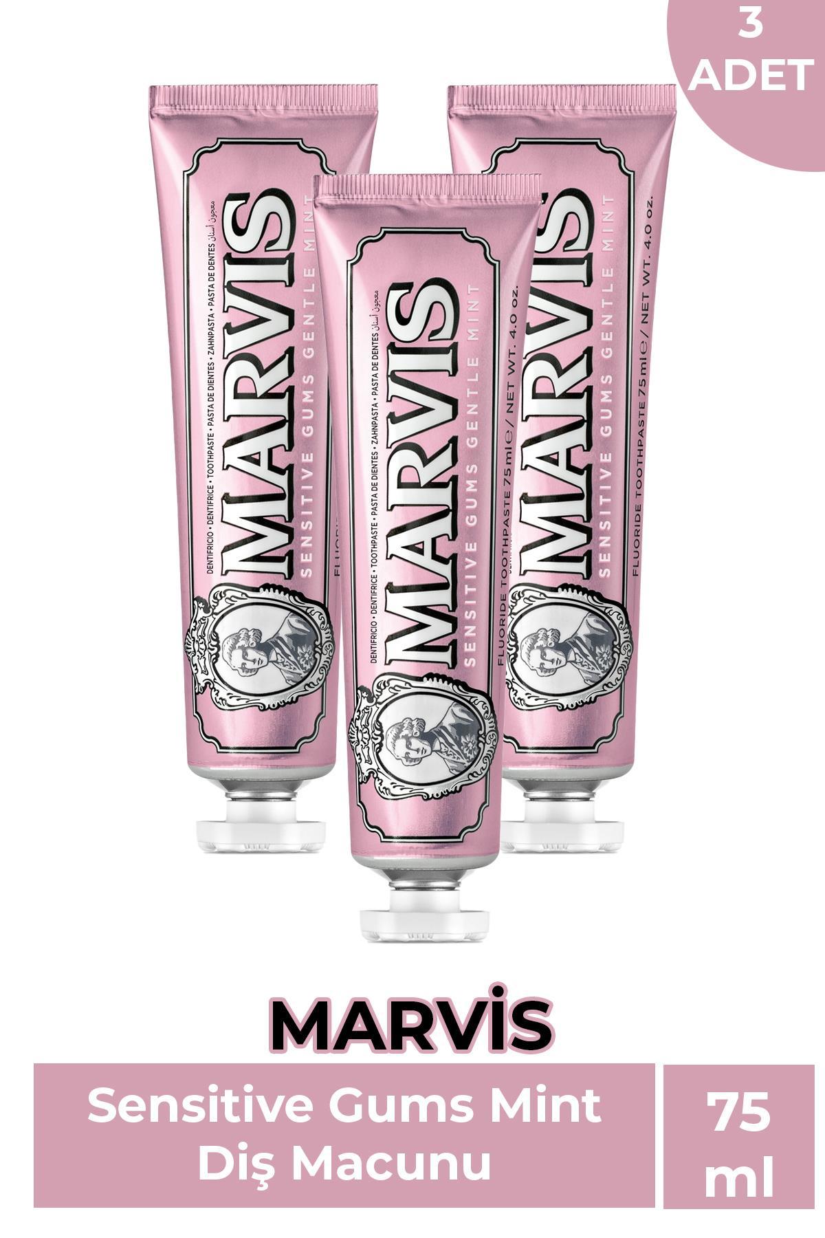 Marvis Sensitive Gums Naneli Florürsüz Diş Macunu 3x75 ml