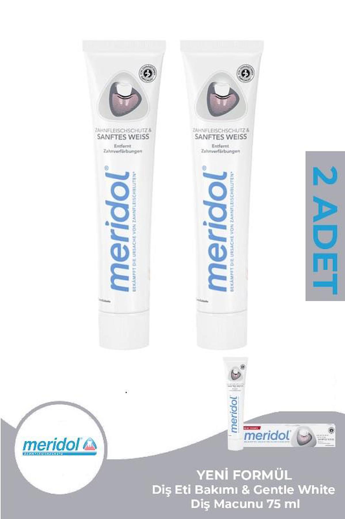 Meridol Diş Eti Bakımı & Gentle White Naneli Florürlü Diş Macunu 3x75 ml
