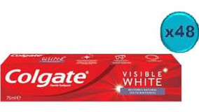 Colgate Visible White Naneli Florürlü Diş Macunu 48x75 ml