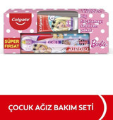Colgate Barbie Meyve Aromalı Florürsüz 6+ Yaş Çocuk Diş Macunu 75 ml + Colgate Barbie Çocuk Diş Fırçası