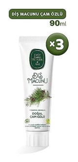 Eyüp Sabri Tuncer Çam Özlü Organik Florürsüz Diş Macunu 3x90 ml