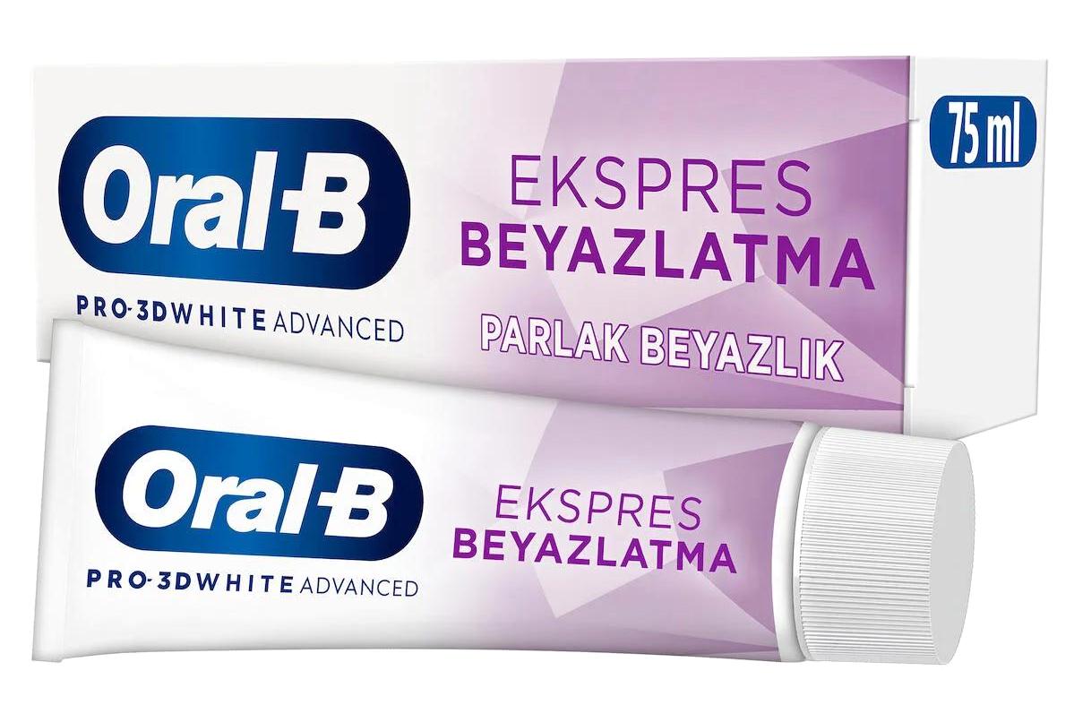 Oral-B Pro 3D White Advanced Ekspres Naneli Florürlü Diş Macunu 75 ml
