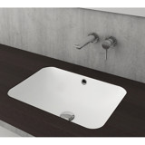 Bocchi 1006-002-0125 Klasik Tekli 55 cm Seramik Tezgah Altı Dikdörtgen Lavabo Beyaz