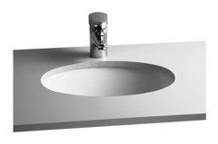 Vitra S20 6039b003-0012 Klasik Tekli 42 cm Seramik Tezgah Altı Yuvarlak Lavabo Beyaz