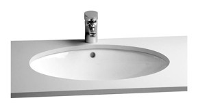 Vitra S20 6069B003-0012 Klasik Tekli 52 cm Seramik Tezgah Altı Oval Lavabo Beyaz