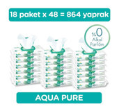 Prima Aqua Pure 48 Yaprak 18'li Paket Islak Mendil