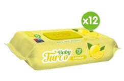 Baby Turco Limon Kokulu 70 Yaprak 12'li Paket Islak Mendil