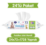 Paddlers 72 Yaprak 24'lü Paket Islak Mendil