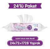 Paddlers Leylak Kokulu 72 Yaprak 24'lü Paket Islak Mendil