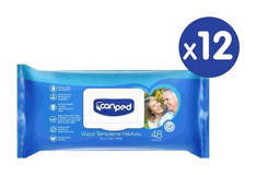 Canped Adult 48 Yaprak 12'li Paket Vücut Temizleme Mendili