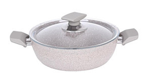 Fms Safir Cam 2 Parça 30 cm Granit Basık Karnıyarık Tenceresi