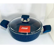 Fms Safir Cam 2 Parça 24 cm Granit Basık Karnıyarık Tenceresi