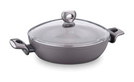 Korkmaz Nora Cam 2 Parça 24 cm Seramik Basık Karnıyarık Tenceresi