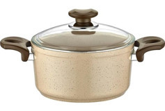 Gülsan Safran Cam 2 Parça 26 cm Granit Basık Karnıyarık Tenceresi