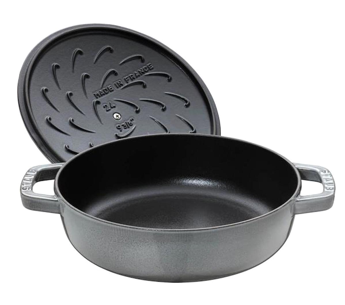 Staub La Cocotte Chistera Döküm 2 Parça 24 cm Döküm Basık Karnıyarık Tenceresi
