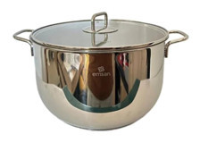 Emsan Gourmet Cam 2 Parça 34 cm Paslanmaz Çelik Derin Tencere