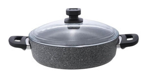 Emsan Cam 2 Parça 26 cm Titanyum Granit Basık Karnıyarık Tenceresi
