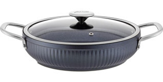Fms Mercan Cam 2 Parça 28 cm Granit Basık Karnıyarık Tenceresi