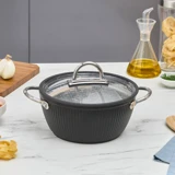 Karaca Bio Lopus Cam 2 Parça 20 cm Bio Granit Derin Tencere