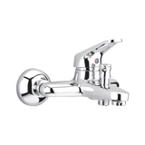 Knitex Ktx-2169 Mix Krom Çiftli Aç Kapa Yarı Ankastre Kare Banyo Bataryası Gümüş