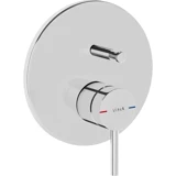 Vitra Origin A42620 Krom Tekli Çevirmeli Ankastre Banyo Bataryası Gümüş