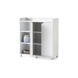 Sivas Gözde Mobilya Dresuar 2 Kapaklı 7 Raflı Çok Amaçlı Dolap Beyaz 72 x 36 x 100 cm