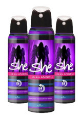 She Angel Sprey Kadın Deodorant 3x150 ml