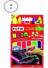 Fatih Neon Jumbo 12'li Mum Pastel Boya Seti