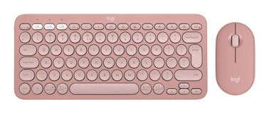 Logitech Pebble 2 Combo Pembe Kablosuz Klavye Mouse Seti