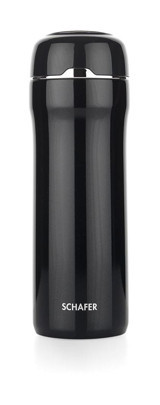 Schafer Iron Man Çelik 420 ml Matara Termos Siyah