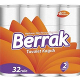 Berrak 2 Katlı 32'li Rulo Tuvalet Kağıdı