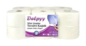 Delpyy Mini 2 Katlı 12'li Rulo Tuvalet Kağıdı