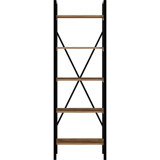 Ceramical 5 Bölmeli 5 Raflı Suntalam 60x180 cm Açık Kahverengi Kitaplık
