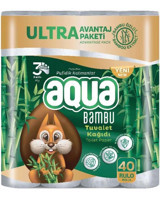 Aqua 3 Katlı 40'lı Rulo Tuvalet Kağıdı
